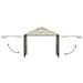 Gazebo Con Tetto Doppio Estendibile 3x3x2,75 M Crema 180 G / m² - Foto miniatura 4