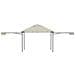 Gazebo Con Tetto Doppio Estendibile 3x3x2,75 M Crema 180 G / m² - Foto miniatura 5