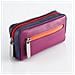 Portachiavi unisex colorato in vera pelle vitello Fucsia - Foto miniatura 4