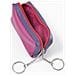 Portachiavi unisex colorato in vera pelle vitello Fucsia - Foto miniatura 6