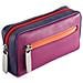 Portachiavi unisex colorato in vera pelle vitello Fucsia - Foto miniatura 1