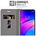 Custodia Compatibile Con Xiaomi Redmi 7 In Grigio Chiaro Marrone - Coperchio Protettiva Con Chiusura Magnetica, Funzione Stand E Tasca Per Le Carte - Foto miniatura 4