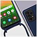 Cover Semirigida Per Samsung Galaxy A33 5g Cordino Nylon Intrecciato 80 Cm Blu - Foto miniatura 4