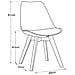 Set Di 2 Sedie Scandinave Nora Blu Con Cuscino - Foto miniatura 3