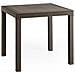 Tavolo Da Esterno Marte, Tavolo Quadrato Fisso, Tavolo Da Giardino Multiuso Effetto Rattan, 100% Made In Italy, 80x80h74 Cm, Marrone - Foto miniatura 2