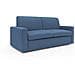 Kansas Divano Letto Matrimoniale Alto 20 Cm. Impermeabile T13 Blu - Foto miniatura 1