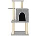 Albero Per Gatti Con Tiragraffi In Sisal Grigio Chiaro 97 Cm - Foto miniatura 2