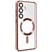 Cover Magsafe Per Samsung S24 In Silicone Bordo Cromato - Foto miniatura 3