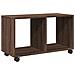Mobiletto Con Ruote Rovere Marrone 72x33x42,5 Cm In Truciolato - Foto miniatura 2