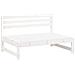 Set Salotto Da Giardino 6 Pz Bianco In Legno Massello Di Pino - Foto miniatura 3