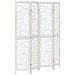 Divisorio Ambienti 4pannelli Bianco Legno Massello Di Paulownia - Foto miniatura 2