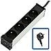 Logon Professional Power Strip 10"" - 4way - Aluminium Finish - 2m Cable (tups039) - Foto miniatura 1