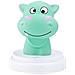 Ippopotamo Led Luce Notturna Silly Hippo Design Divertente, Verde Acqua - Foto miniatura 1