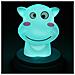 Ippopotamo Led Luce Notturna Silly Hippo Design Divertente, Verde Acqua - Foto miniatura 5