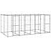 Gabbia Per Cani Da Esterno In Acciaio Zincato Con Tetto 9,68m² - Foto miniatura 2