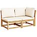 Lusso Casadino -  Set Salotto Da Giardino 2 Pz Con Cuscini Legno Massello Acacia - Foto miniatura 1