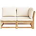 Lusso Casadino -  Set Salotto Da Giardino 2 Pz Con Cuscini Legno Massello Acacia - Foto miniatura 3