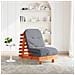 Divano Letto Futon con Materasso Marrone Cera 60x206x11cm Pino - Foto miniatura 2