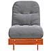Divano Letto Futon con Materasso Marrone Cera 60x206x11cm Pino - Foto miniatura 5