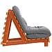 Divano Letto Futon con Materasso Marrone Cera 60x206x11cm Pino - Foto miniatura 6
