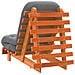 Divano Letto Futon con Materasso Marrone Cera 60x206x11cm Pino - Foto miniatura 7