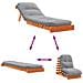 Divano Letto Futon con Materasso Marrone Cera 60x206x11cm Pino - Foto miniatura 8