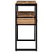 Tavolo Consolle Nero 90x33x75 cm Legno Massello di Acacia e Metallo - Foto miniatura 6