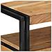 Tavolo Consolle Nero 90x33x75 cm Legno Massello di Acacia e Metallo - Foto miniatura 8