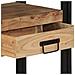 Tavolo Consolle Nero 90x33x75 cm Legno Massello di Acacia e Metallo - Foto miniatura 9
