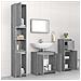Set Mobili da Bagno 4 pz Grigio Sonoma in Legno Multistrato - Foto miniatura 3