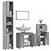Set Mobili da Bagno 4 pz Grigio Sonoma in Legno Multistrato - Foto miniatura 4