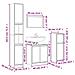Set Mobili da Bagno 4 pz Grigio Sonoma in Legno Multistrato - Foto miniatura 6