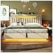 Letto Imbottito Idraulico 140x200cm, Letto Matrimoniale, Letto Contenitore Con Connessioni Usb E Tipo C, Illuminazione A Led Su Testa E Piedi Del Letto, Biancheria, Beige, Senza Materasso - Foto miniatura 2