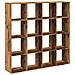 Libreria Legno Antico 137,5x29x137,5 cm in Legno Multistrato - Foto miniatura 1