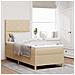 Letto a molle con materasso Crema 90 x 190 cm Tessuto - Foto miniatura 2