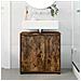 Mobile per lavabo da bagno Rovere fumé 60 x 30 x 60 cm - Foto miniatura 4