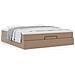 Struttura Letto Pouf con Materasso 160x200 cm Similpelle - Foto miniatura 5