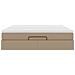 Struttura Letto Pouf con Materasso 160x200 cm Similpelle - Foto miniatura 7