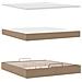 Struttura Letto Pouf con Materasso 160x200 cm Similpelle - Foto miniatura 8