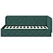 Cornice del letto ad angolo Verde Scuro 100 x 200 cm Velluto - Foto miniatura 5