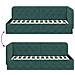 Cornice del letto ad angolo Verde Scuro 100 x 200 cm Velluto - Foto miniatura 9