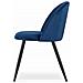 Set di 4 sedie BELLO in velluto blu navy con gambe nere - Foto miniatura 3