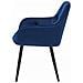 Sedia LUKK - Velluto blu navy per soggiorno, cucina, sala da pranzo - Foto miniatura 4