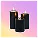 Set Di Candele Led Senza Fiamma Serie Magic Black (3 Pz) Con Telecomando - Diametro 7,5 Cm - Foto miniatura 3