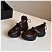 Scarpe Platform Mary Jane - Scarpe Sportive Retro Con Suola Spessa E Tacco Nascosto Brown 36 - Foto miniatura 3