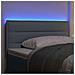 Testiera LED con testiera Grigio chiaro 80 cm Poliestere - Foto miniatura 4