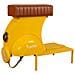 Sgabello In Metallo Giallo E Pelle 95x50x75h - Foto miniatura 1