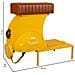 Sgabello In Metallo Giallo E Pelle 95x50x75h - Foto miniatura 4