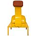Sgabello In Metallo Giallo E Pelle 95x50x75h - Foto miniatura 7