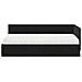 Struttura Letto Angolare con Materasso 2 pcs Nero Velluto - Foto miniatura 5